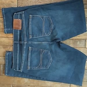 Hollister Men's Slim Straight Dark Denim Blue Jeans. Size 31/32